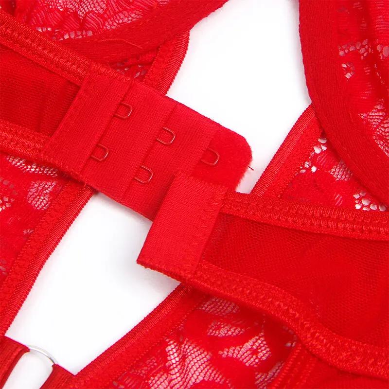 teddy sexy amincissant dentelle rouge élégante jarretières ajusté moulant sensuelle sophistiquée luxueuse délicate extensible douceur seconde peau durable