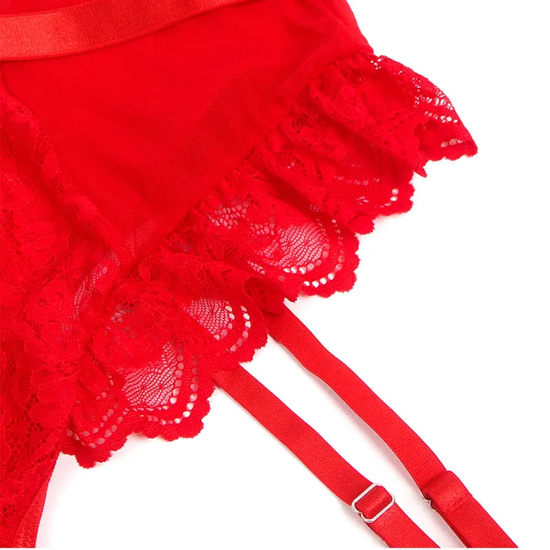 teddy sexy amincissant dentelle rouge élégante jarretières ajusté moulant sensuelle sophistiquée luxueuse délicate extensible douceur seconde peau durable