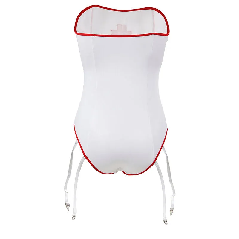 costume infirmière sexy épaules dénudées polyester élasthanne extensible moulant ajusté confortable doux séduisant provocateur élégant audacieux