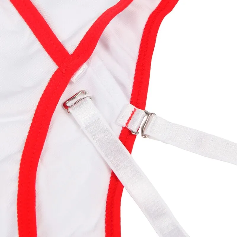 costume infirmière sexy épaules dénudées polyester élasthanne extensible moulant ajusté confortable doux séduisant provocateur élégant audacieux