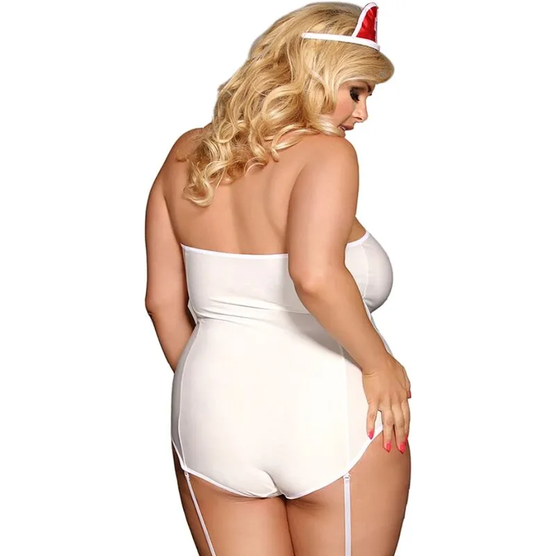 costume infirmière sexy épaules dénudées polyester élasthanne extensible moulant ajusté confortable doux séduisant provocateur élégant audacieux