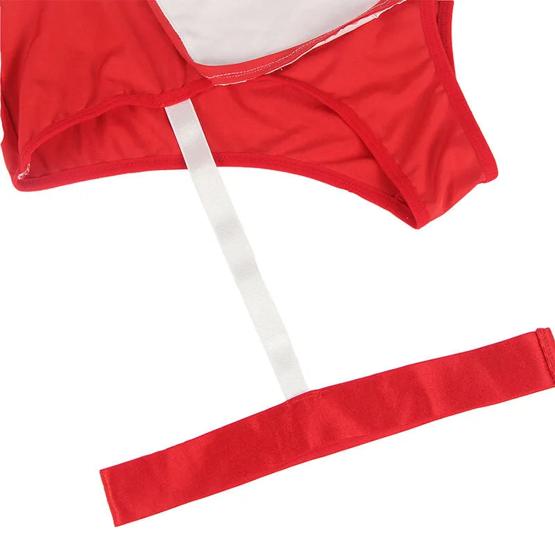 costume infirmière sexy rouge blanc subblime lingerie femme confortable qualité élastique polyester élasthanne moulant séduisant glamour raffiné