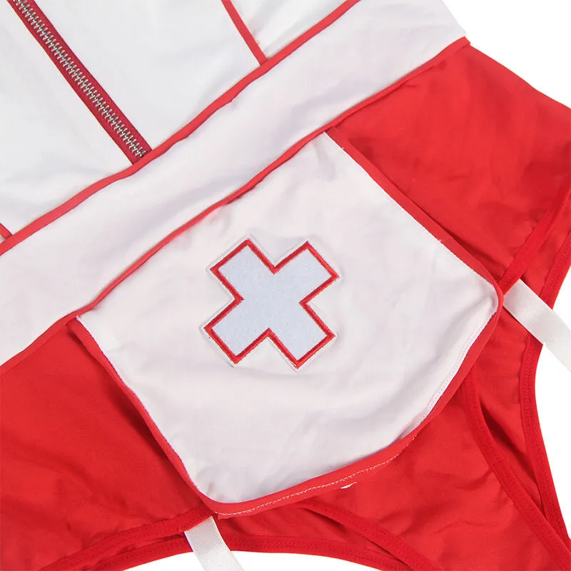 costume infirmière sexy rouge blanc subblime lingerie femme confortable qualité élastique polyester élasthanne moulant séduisant glamour raffiné
