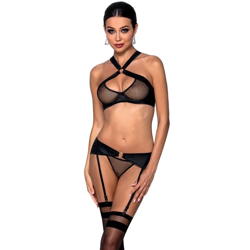 soutiengorge cuir résille empiècements dorés bonnets armatures bretelles réglables maintien optimal ajustement confort durable polyuréthane polyester