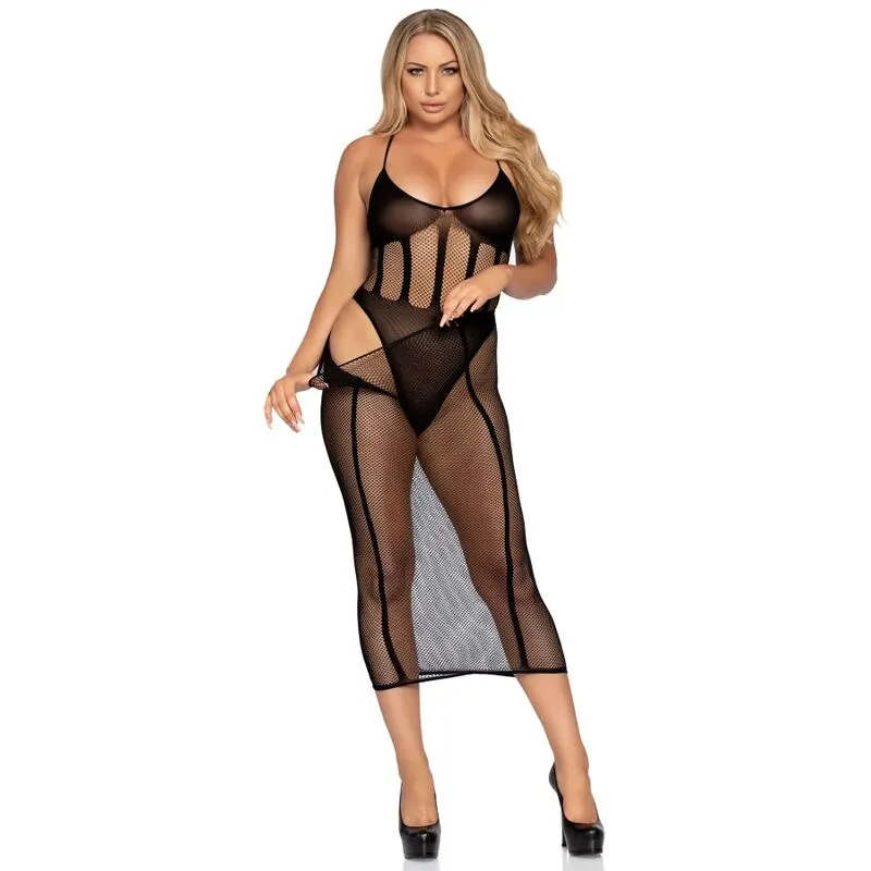 ensemble justaucorps résille opaque jupe sexy féminine extensible élasthanne confortable luxe cadeau soirée romantique glamour séduisant ajustable