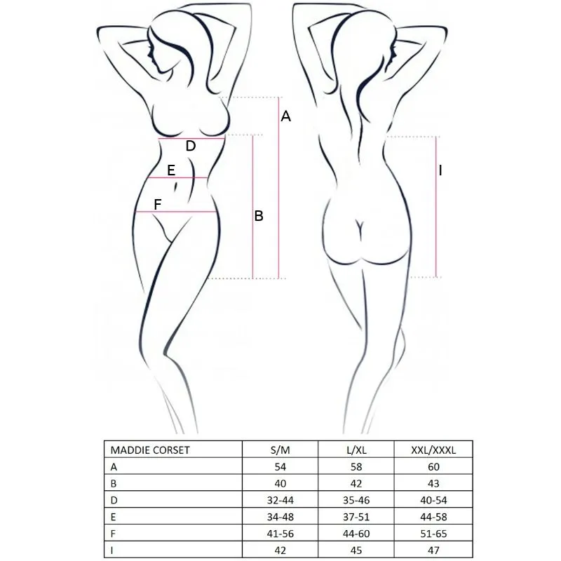 passion femme maddie corset noir lingerie sexy haute qualité fabrication européenne matières extensibles confort ajustement impeccable