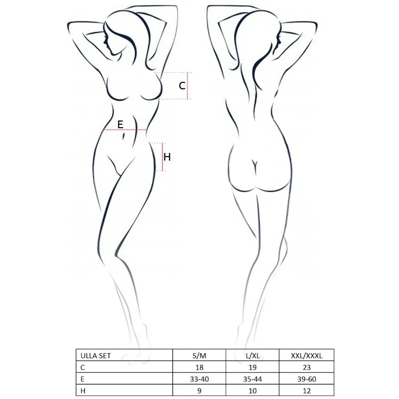 passion ensemble lingerie sexy ulla noir polyester polyamide elasthanne européenne qualité soutiengorge portejarretelles string confort séduction