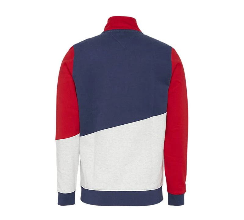 Felpa Uomo TJM Colorblock Zip Monk Neck
