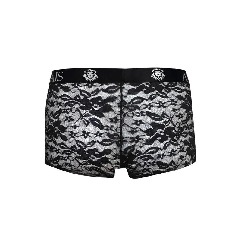 boxer romance dentelle noire imprimé fleuri coupe sportive masculin élégant confortable extensible lycra polyester européen jambes longues maintien raffiné séduction