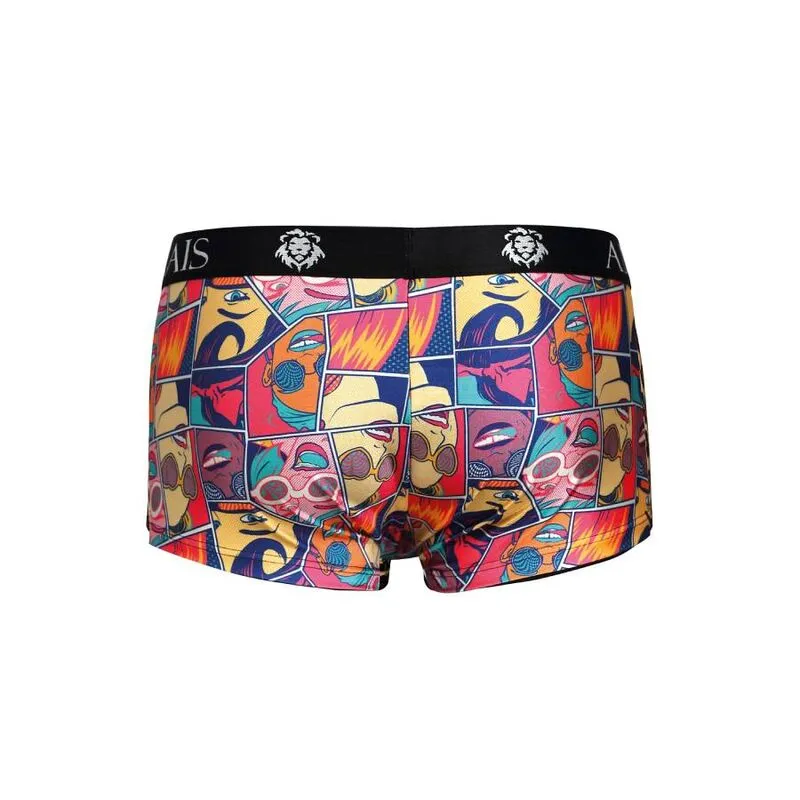 Boxer homme modal doux imprimé bande dessinée coupe sportive sexy ajusté extensible élasthanne polyamide européen durable fantaisie séduction confiance quotidien