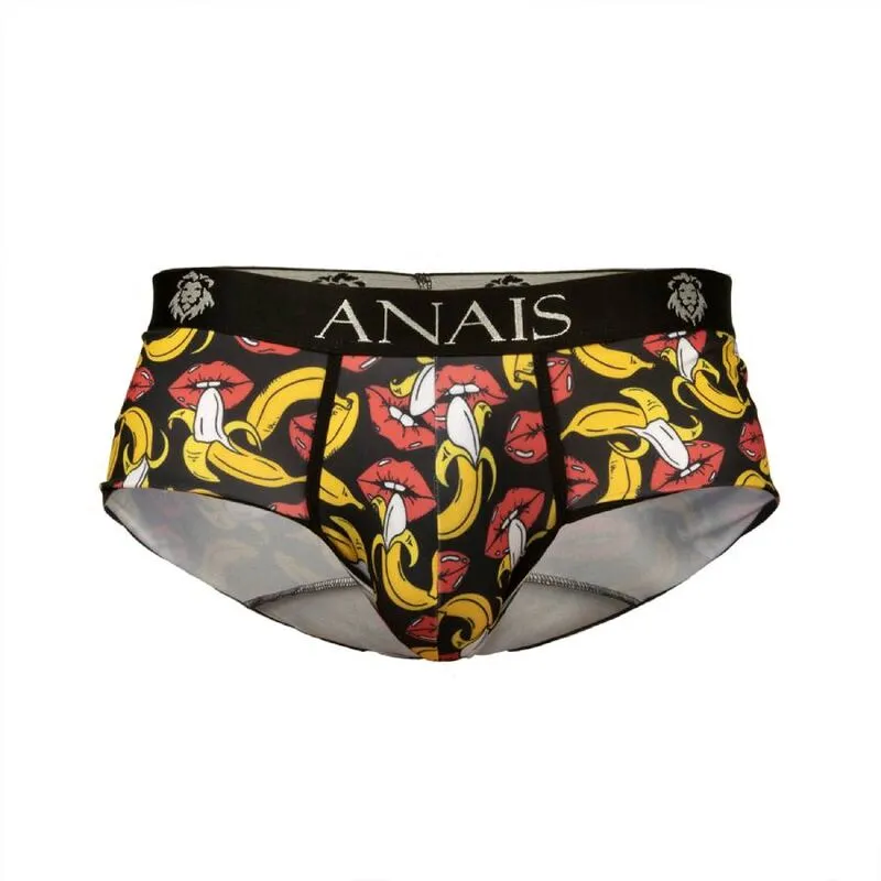 Slip homme sexy imprimé banane lycra doux extensible coupe sportive jambes courtes maintien parfait confort séduction