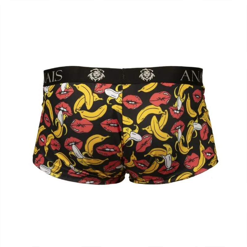 boxer homme imprimé bananes lycra ajusté coupe sportive jambes longues confort exceptionnel seconde peau fabrication européenne composition polyamide élasthanne résistante