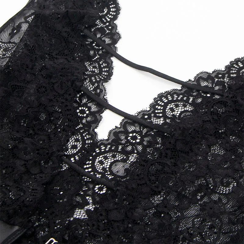 body sexy noir portejarretelles grande taille Subblime matériaux haute qualité confortable sensuelle élégante raffinée maintien ajustable durable