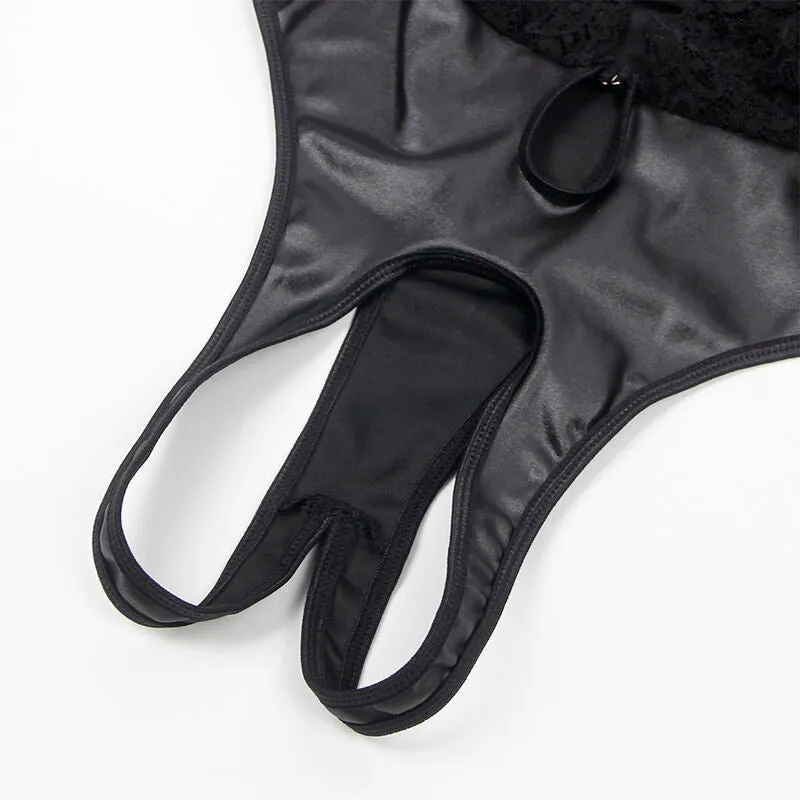 Body sexy noir portejarretelles Subblime grande taille confort américain séduction élégance extensible doux ajustement flatteur maintien résistant microfibre sophistiqué polyvalent