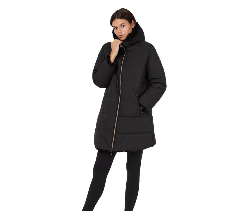 Giaccone Donna Montain Eco Fur JKT Hooded Reverse