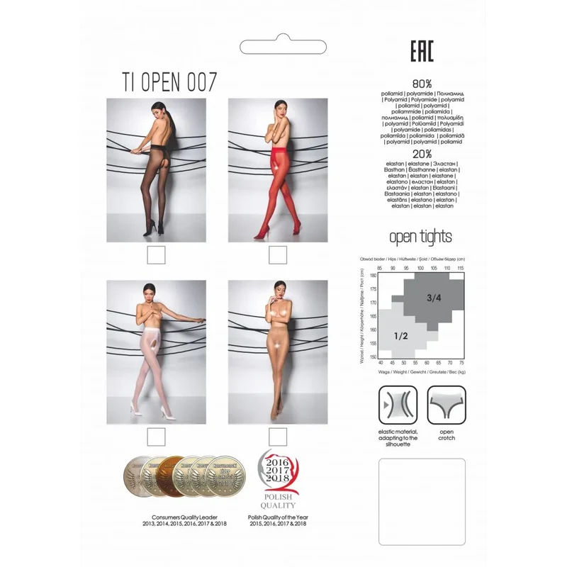 collants ouverts 20DEN noir entrejambe ouvert femme élégant sophistiqué transparent léger extensible confortable résistant polyamide élasthanne