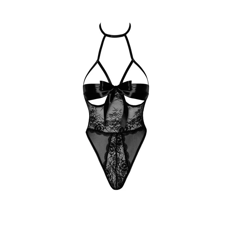 body dentelle noire satin ruban sexy élégant raffiné moulant transparent confortable extensible doux durable féminin séduisant soirée romantique