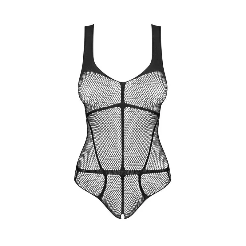 body ouvert noir sexy maille motif intrigant entrejambe audacieux séduisant élégant confortable extensible élastique taille ajustement