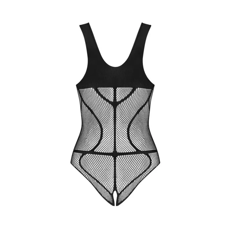 body ouvert noir sexy maille motif intrigant entrejambe audacieux séduisant élégant confortable extensible élastique taille ajustement