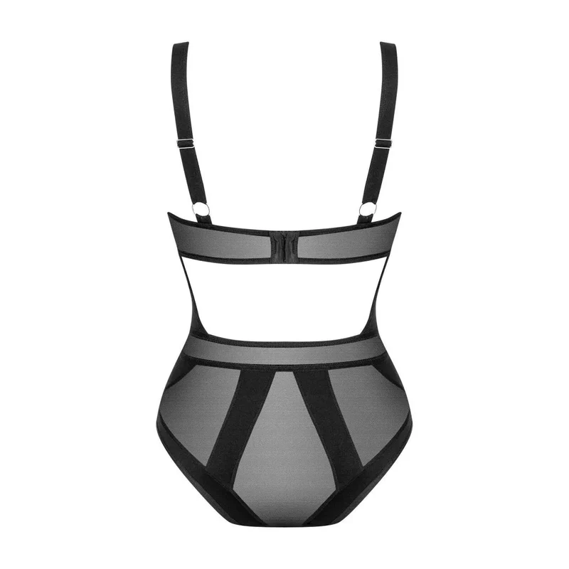 Chic Amoria body noir luxe bretelles réglables armatures soutien pendentif argent maintien sculptant silhouette élégante confort extensible durable tailles multiples