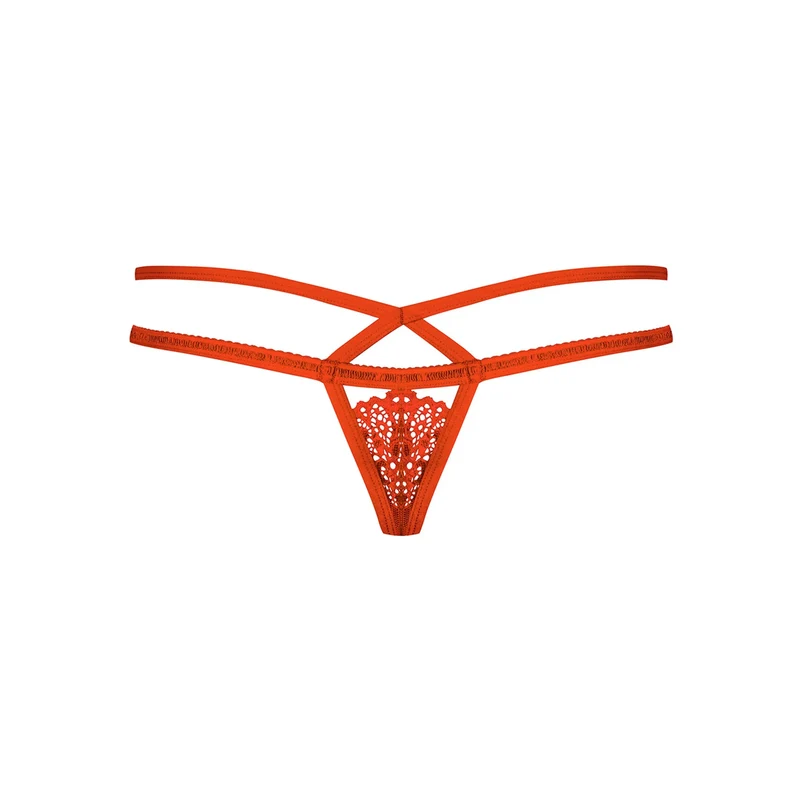string rouge dentelle maille satin bijou charme sensuel raffiné délicat ajustement extensible confortable léger séduction romantique tailles variées
