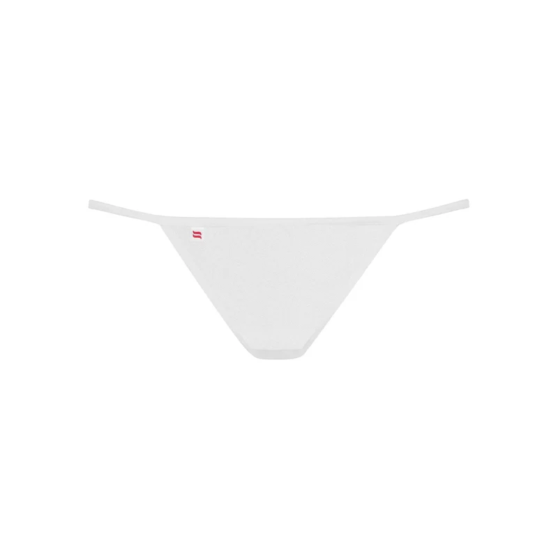 string élastique blanc broderie séduisante arrière confortable polyamide élasthanne respirant léger invisible moulant glamour quotidien tailles variées