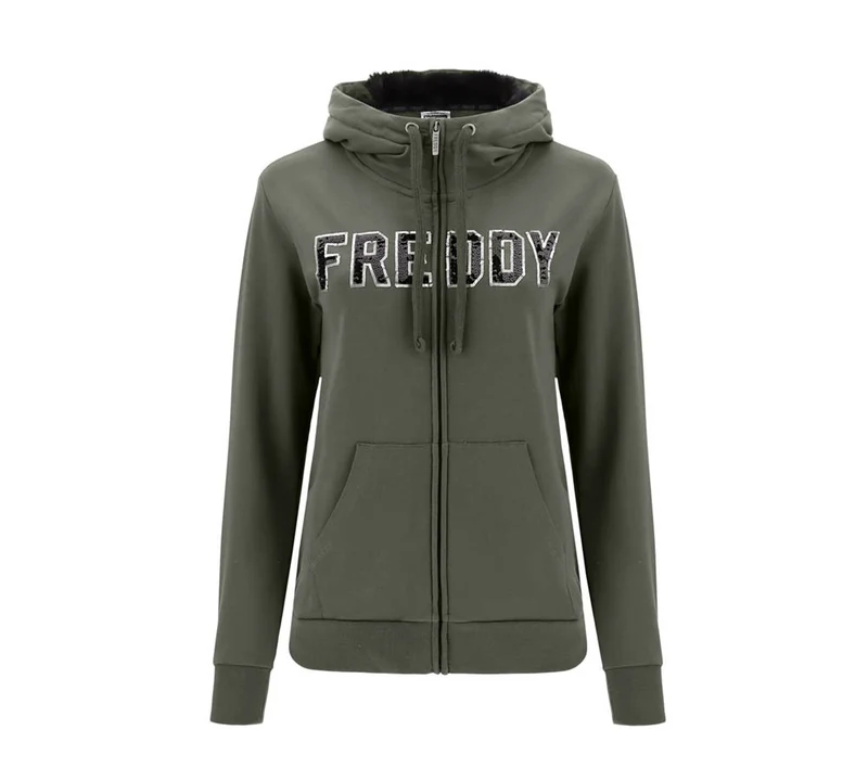 Felpa Donna College Pailettes Hoodie