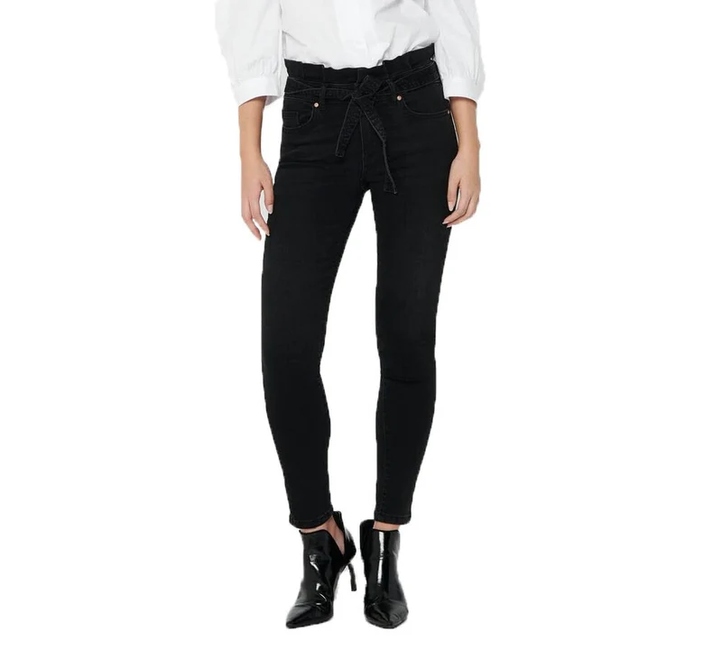 Jeans Donna Hush Life Mid Ankle Paperbag Skinny