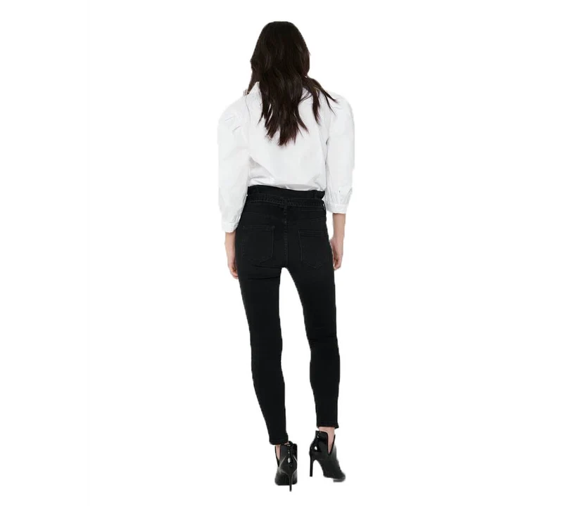 Jeans Donna Hush Life Mid Ankle Paperbag Skinny