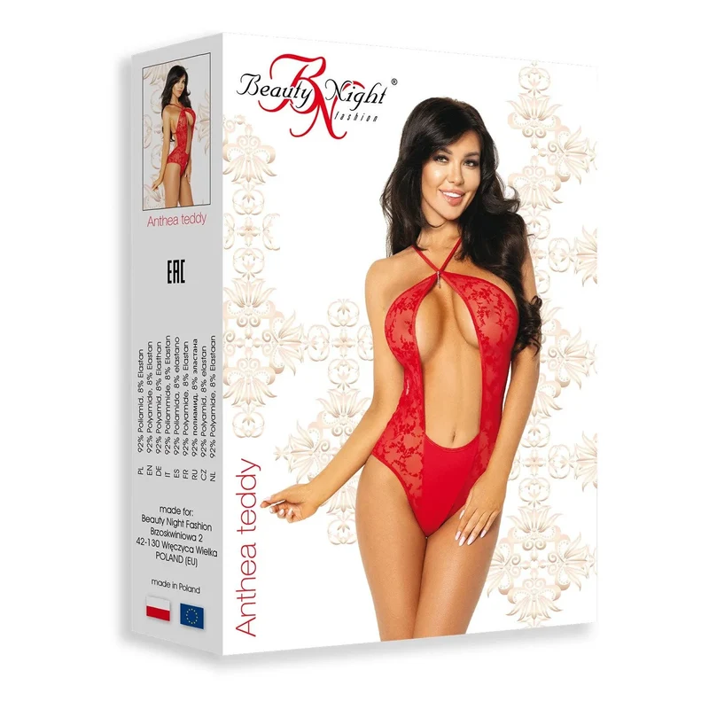 body dentelle rouge sensualité décolleté plongeant transparent élégance glamour ajustement extensible confortable maintien léger durable raffiné séduisant sculptant