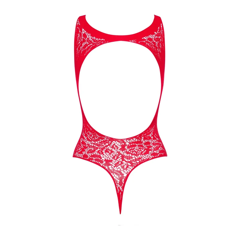 justaucorps rouge ouvert sexy dentelle féminine confortable élastique résistant douce laçage raffiné dos sublimant sensuel élégant