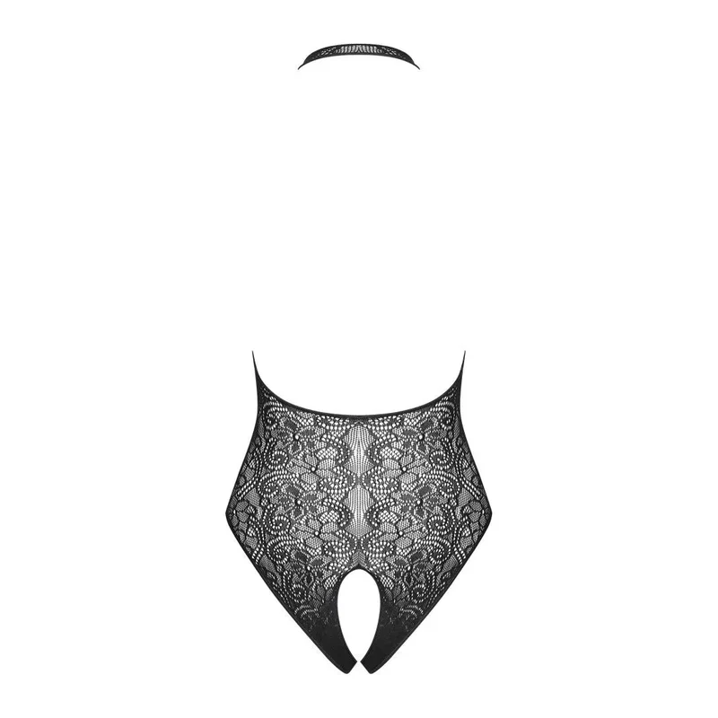 body noir dentelle maille satinée ajustable bretelles réglables moulant élégant sophistiqué confortable extensible résistant séduction glamour féminin sexy