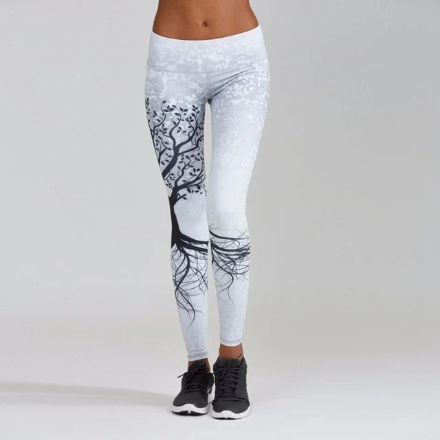 Tree-dom Yoga Pants Black on white or White on black