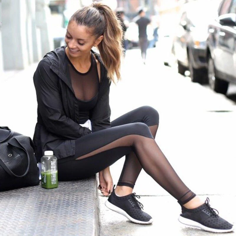 High Elastic Sexy Mesh angles YOGINI pants