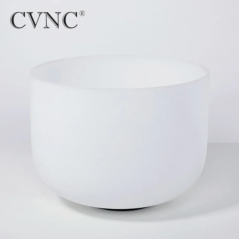 10" Note E Solar plexus Chakra Frosted Quartz Crystal Singing Bowl