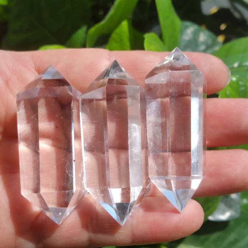 3pcs Clear Quartz Double Pointed Spirit Wands