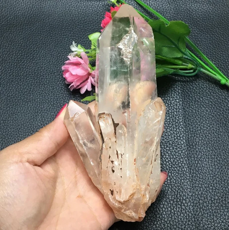 Natural clear Quartz Crystal cluster crystal