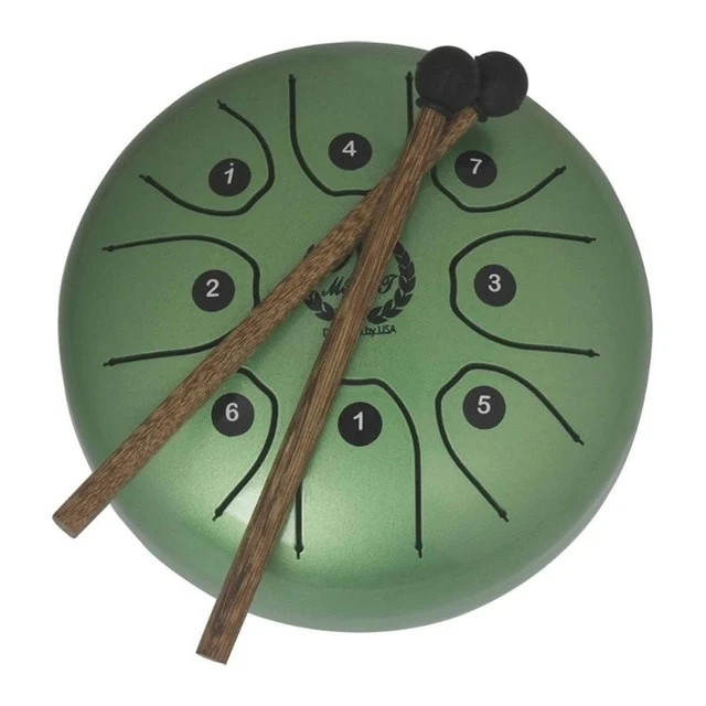 5.5 Inch Stainless Steel Tongue Drum Set Hand Pan Tank Hang Drum Percussion Instruments with Drumsticks Padded Bag