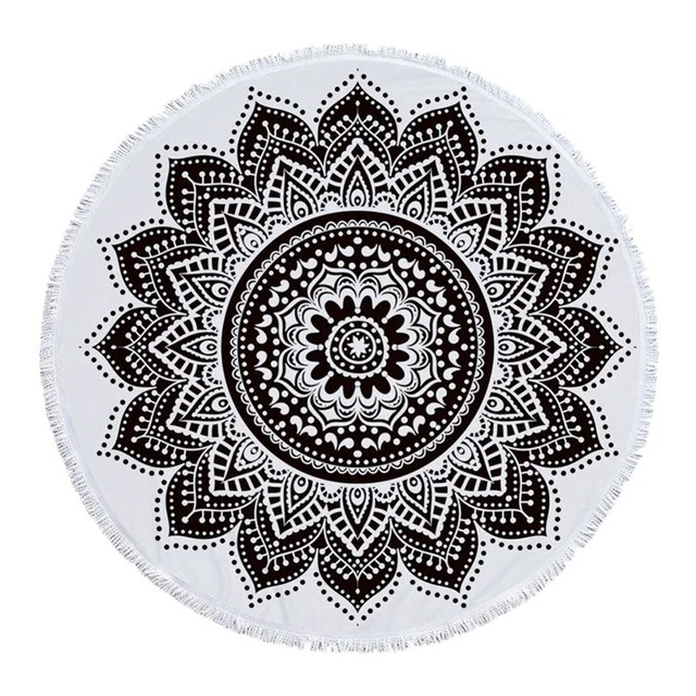 Mandala Fringe Beach Towel Yoga Mat