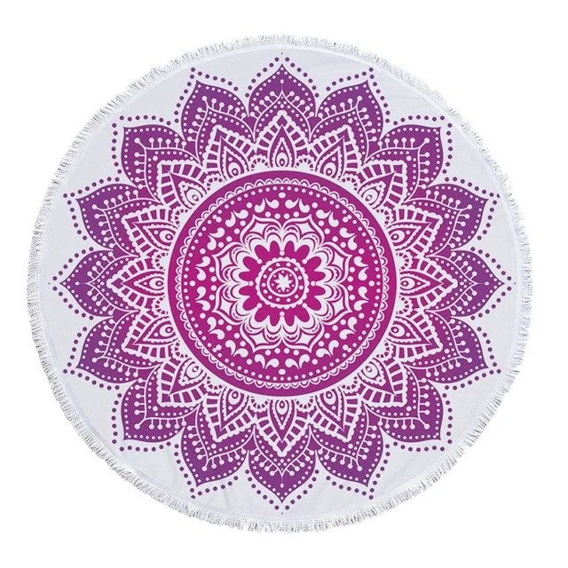 Mandala Fringe Beach Towel Yoga Mat