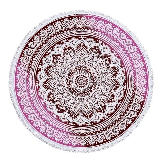 Mandala Fringe Beach Towel Yoga Mat