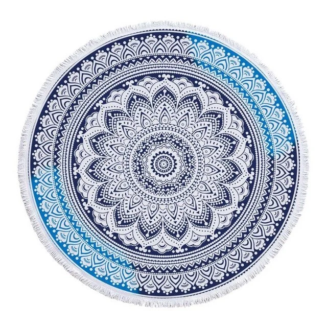 Mandala Fringe Beach Towel Yoga Mat