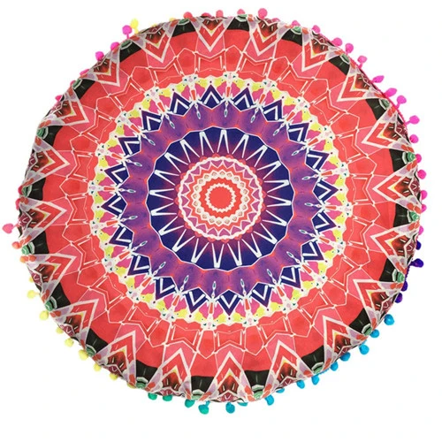 Homing Mandala Elephant Pattern Cushion Cover Yoga Bohemian Tassel Paisley Throw Cozy Pillow Cover Meditation Cushion Decorative