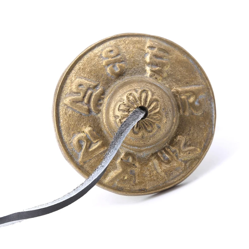 Handcrafted Tibetan Meditation Tingsha Cymbal Bell with Buddhist Symbols