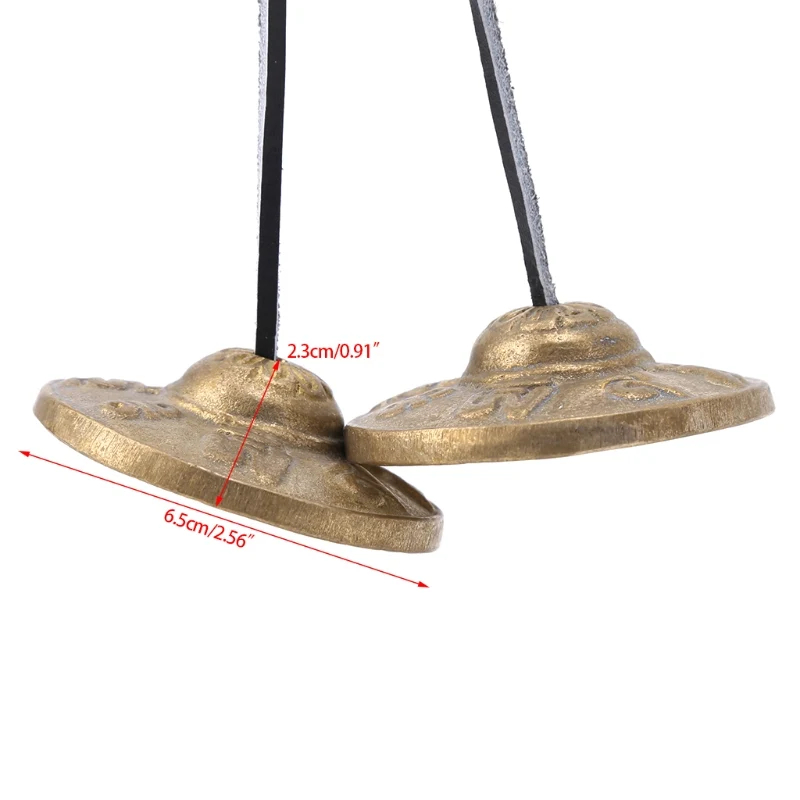 Handcrafted Tibetan Meditation Tingsha Cymbal Bell with Buddhist Symbols
