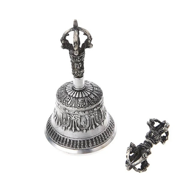 Handcrafted Tibetan Meditation Singing Bell with Dorje Vajra Practice Tool
