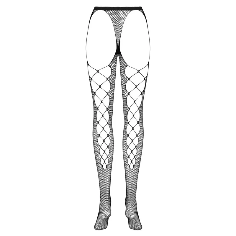 collants résille noirs laçage arrière ouverture fesses sexy durable extensible élastique confortable sculptant séduction glamour soirée ajustement