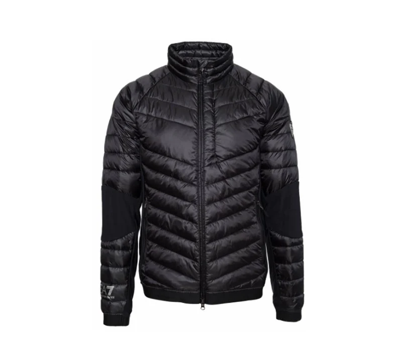 Giacca Uomo Trapuntata Logo High Neck Full Zip
