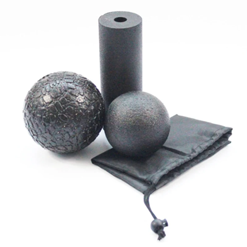 3 in1 Set EPP Hollow Yoga Column Foam Roller Blocks Massage Yoga Ball Gym Pilates Yoga Exercise Fitness Equipment