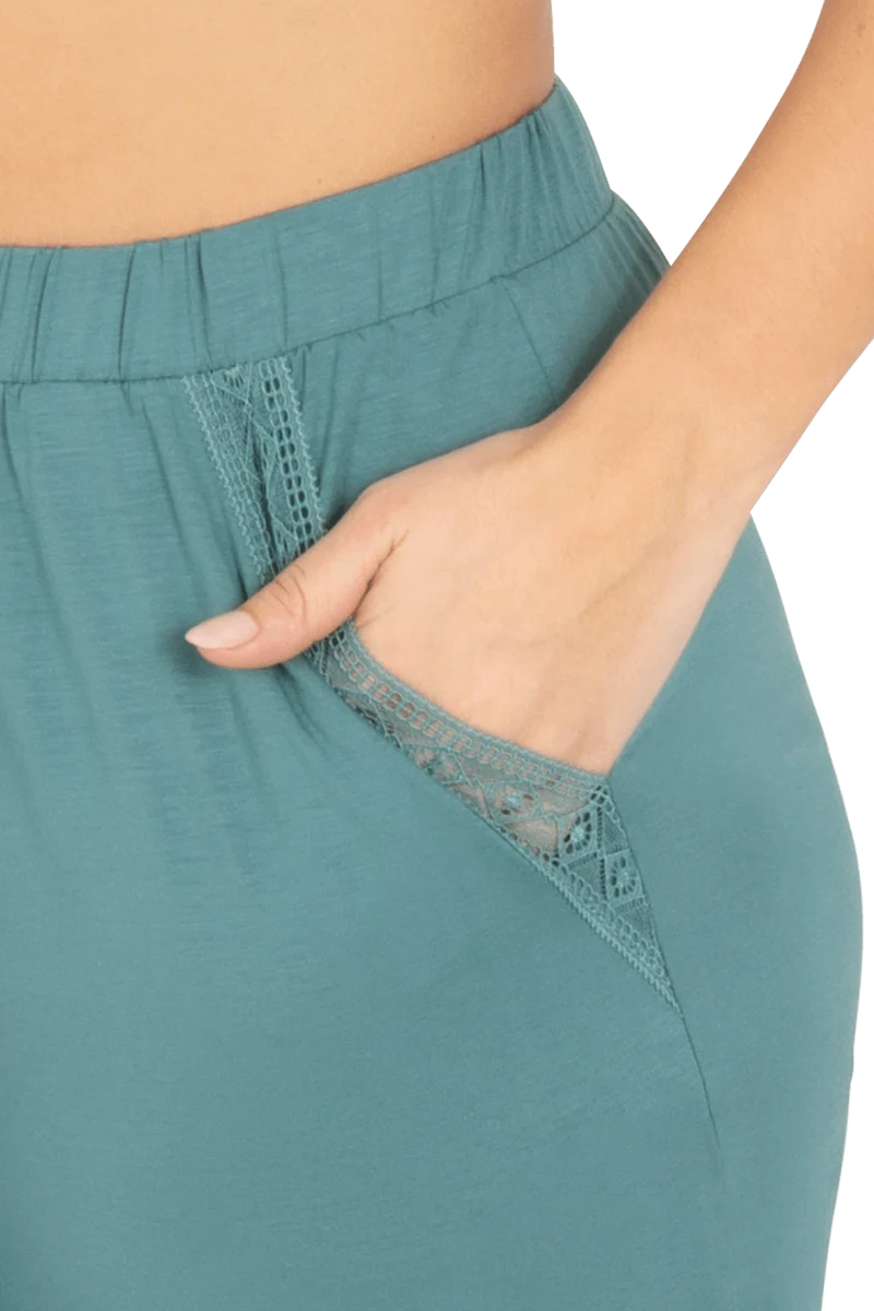 Pantalon Large Minuit - Vert paon
